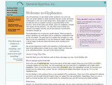 Tablet Screenshot of glyphnotes.com
